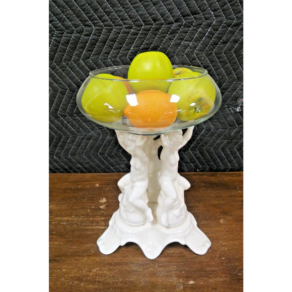 Vintage Italian 3 Cherub Figurine Bowl Support Or Plate Support - Italy - Picture 6 of 7